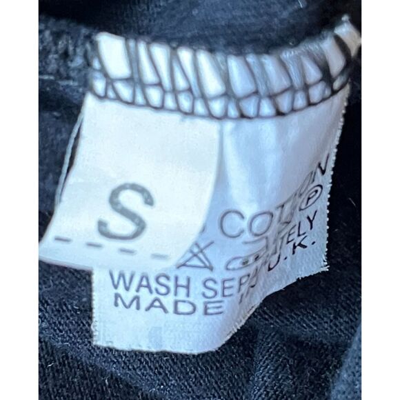 TRAPSTAR Black Mesh Sleeve Gothic Emo Shirt Tee Top Women's Size Small - Picture 4 of 11